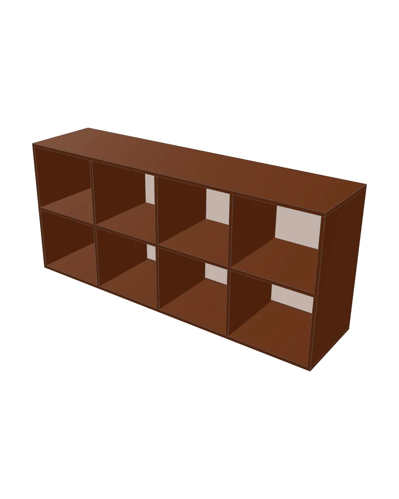 3D model of the entryway storage bench plan in Fabivo